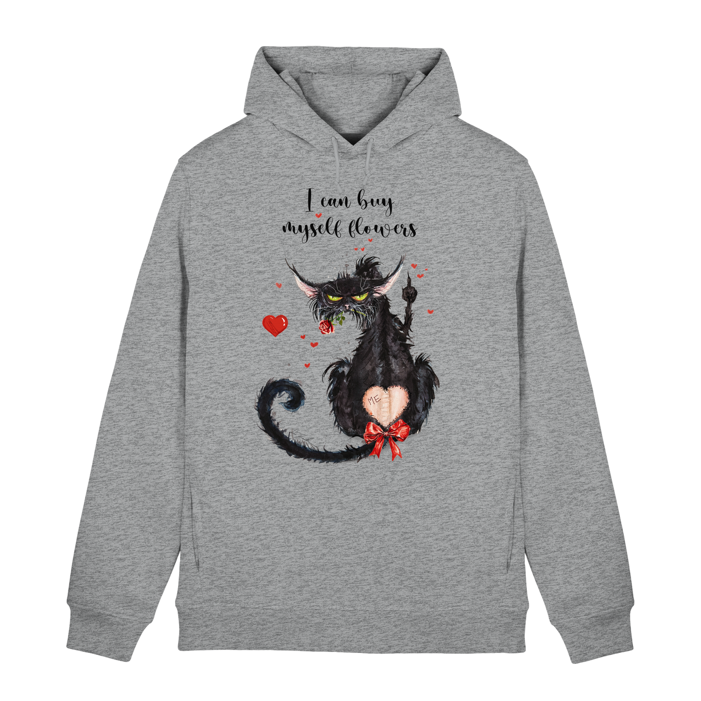 Feministische Valentins - F**U-Cat - Organic Hoodie B&C