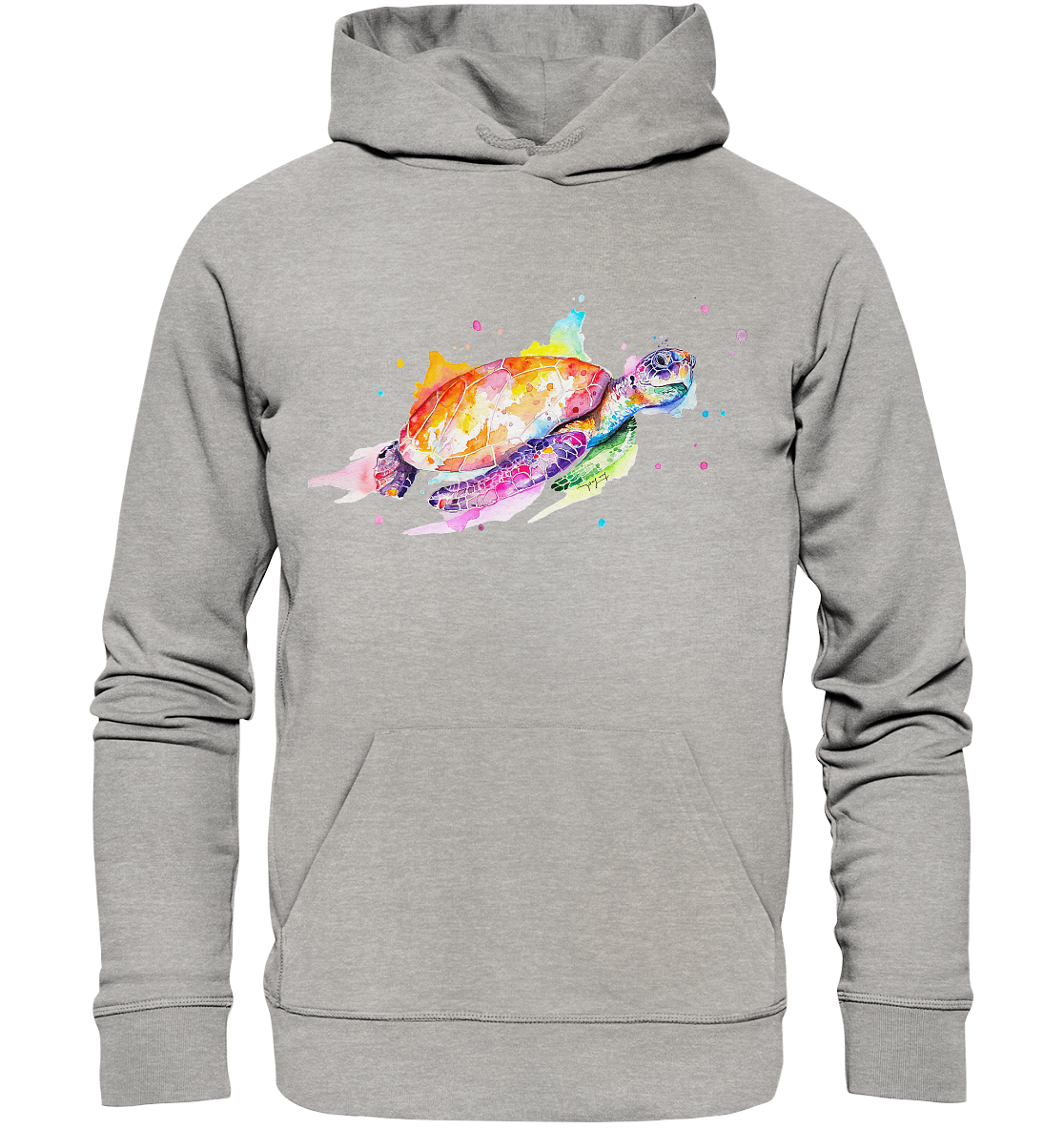 Bunte Meeresschildkröte - Organic Hoodie