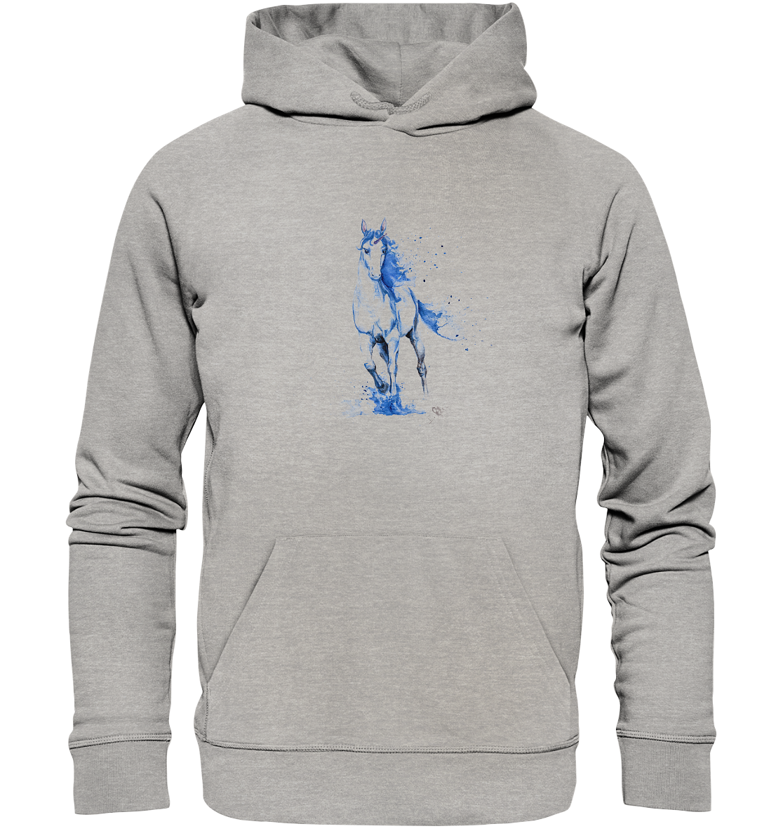 Blaues Einhorn - Organic Hoodie