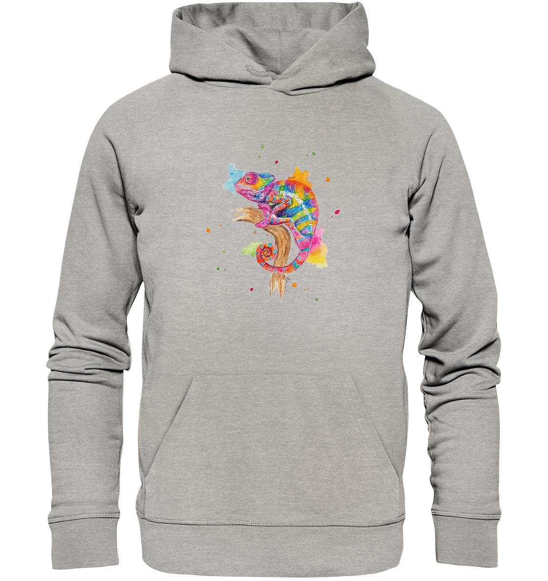 Buntes Chamäleon - Organic Hoodie