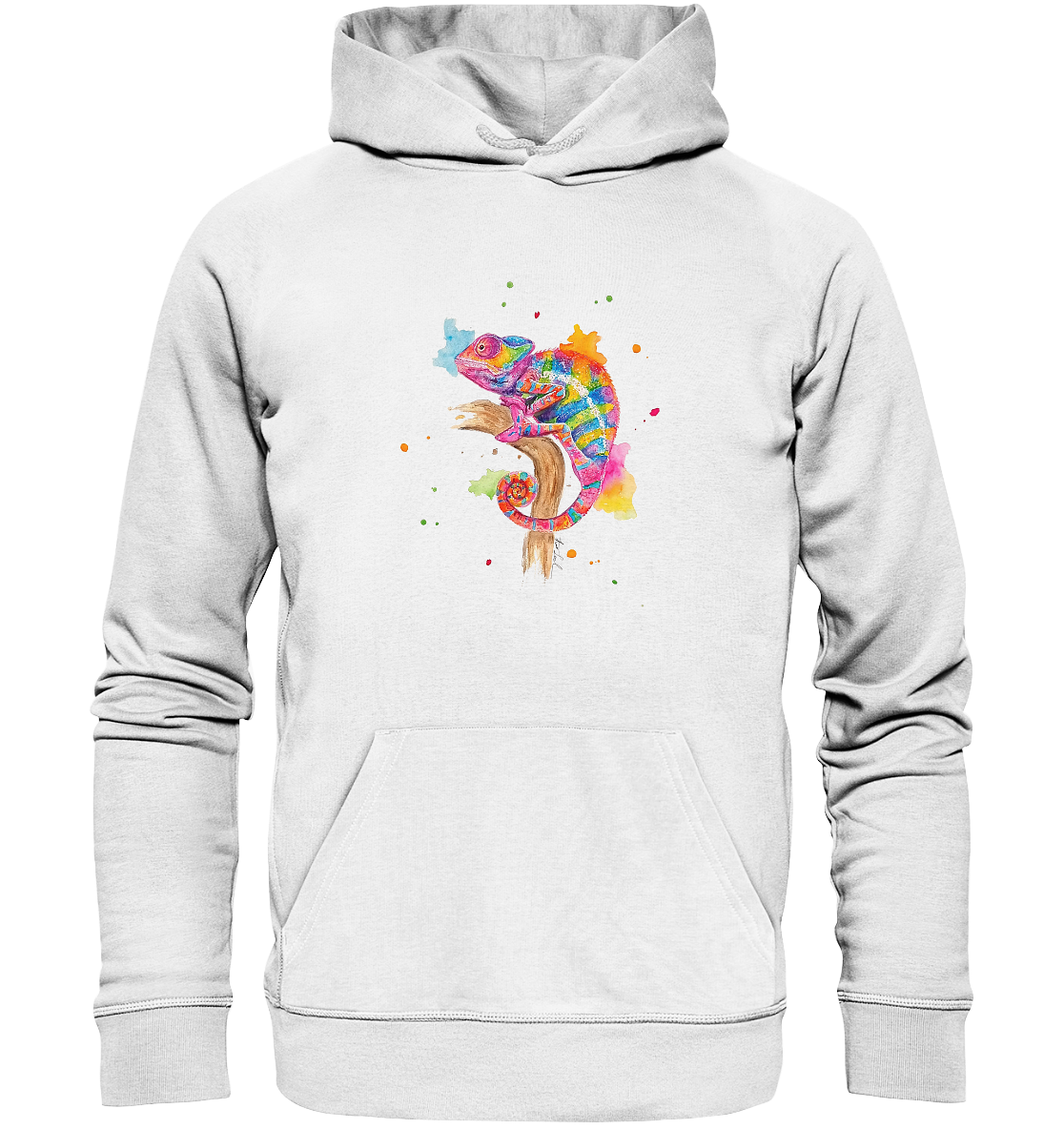 Buntes Chamäleon - Organic Hoodie