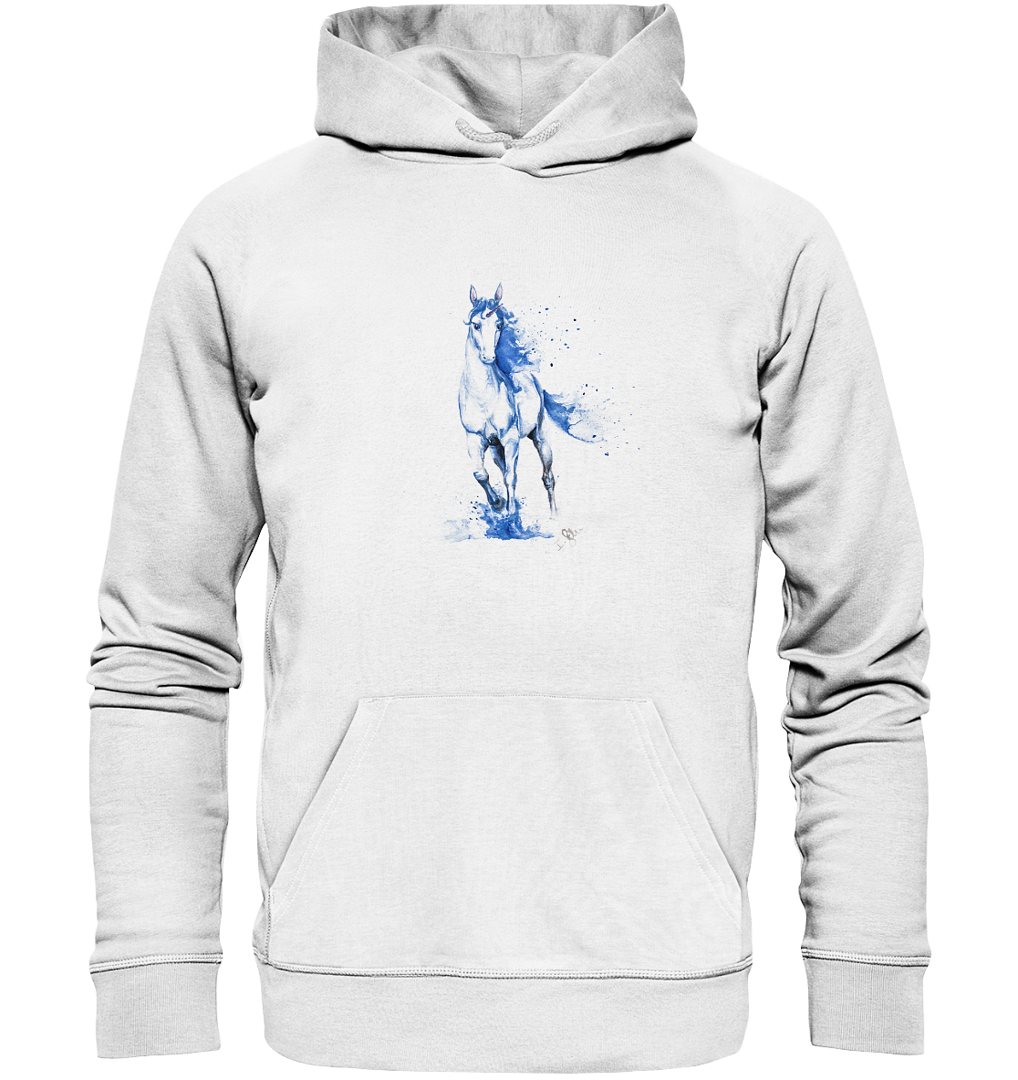 Blaues Einhorn - Organic Hoodie