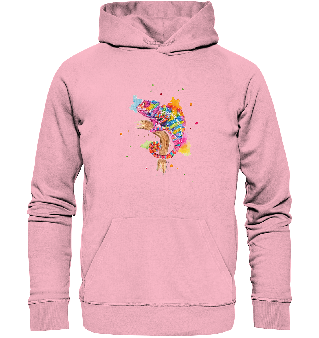 Buntes Chamäleon - Organic Hoodie