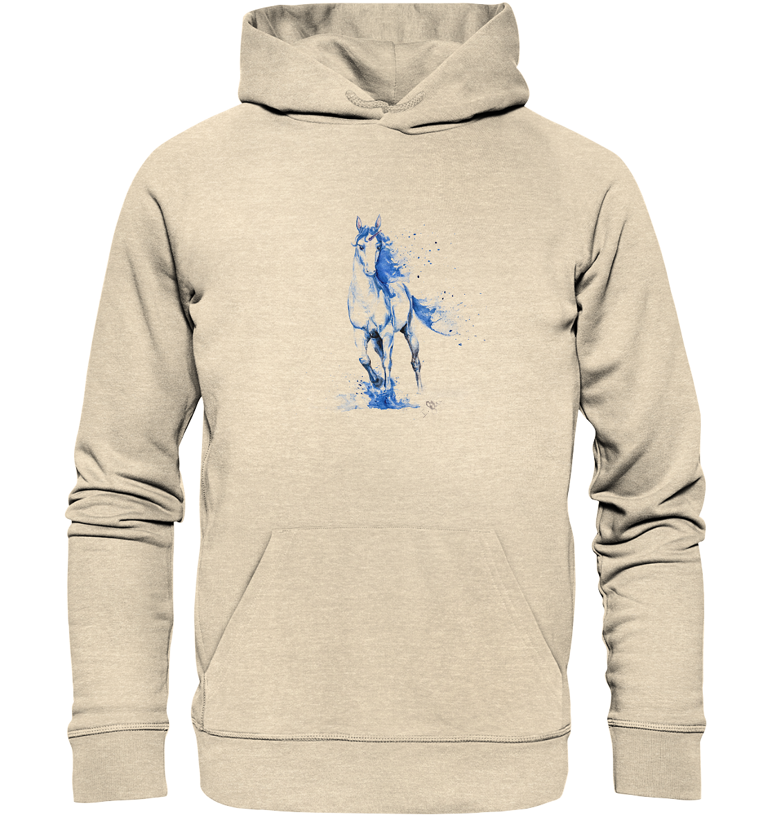 Blaues Einhorn - Organic Hoodie