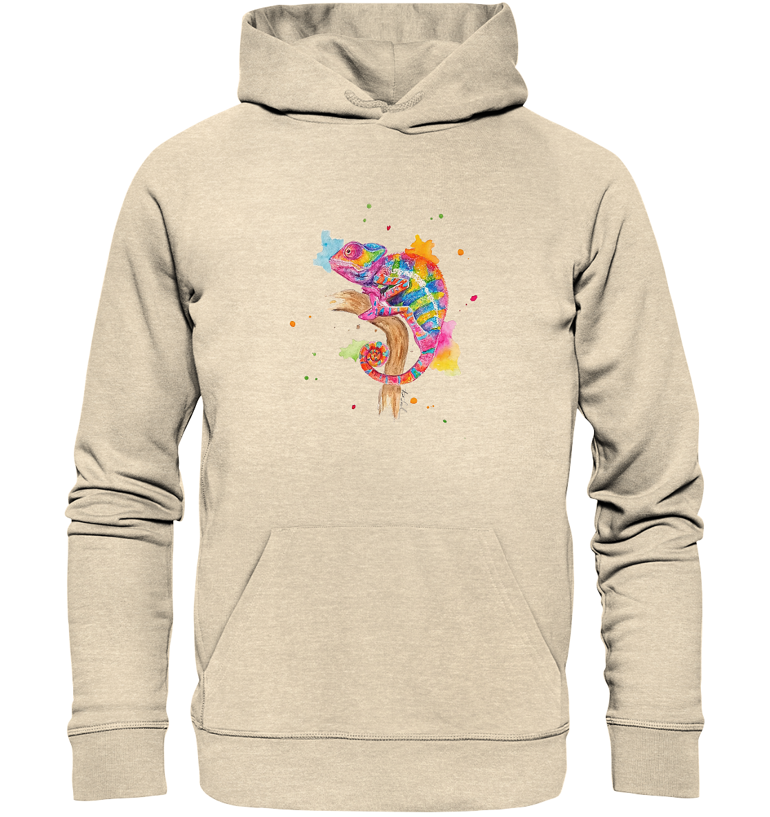 Buntes Chamäleon - Organic Hoodie