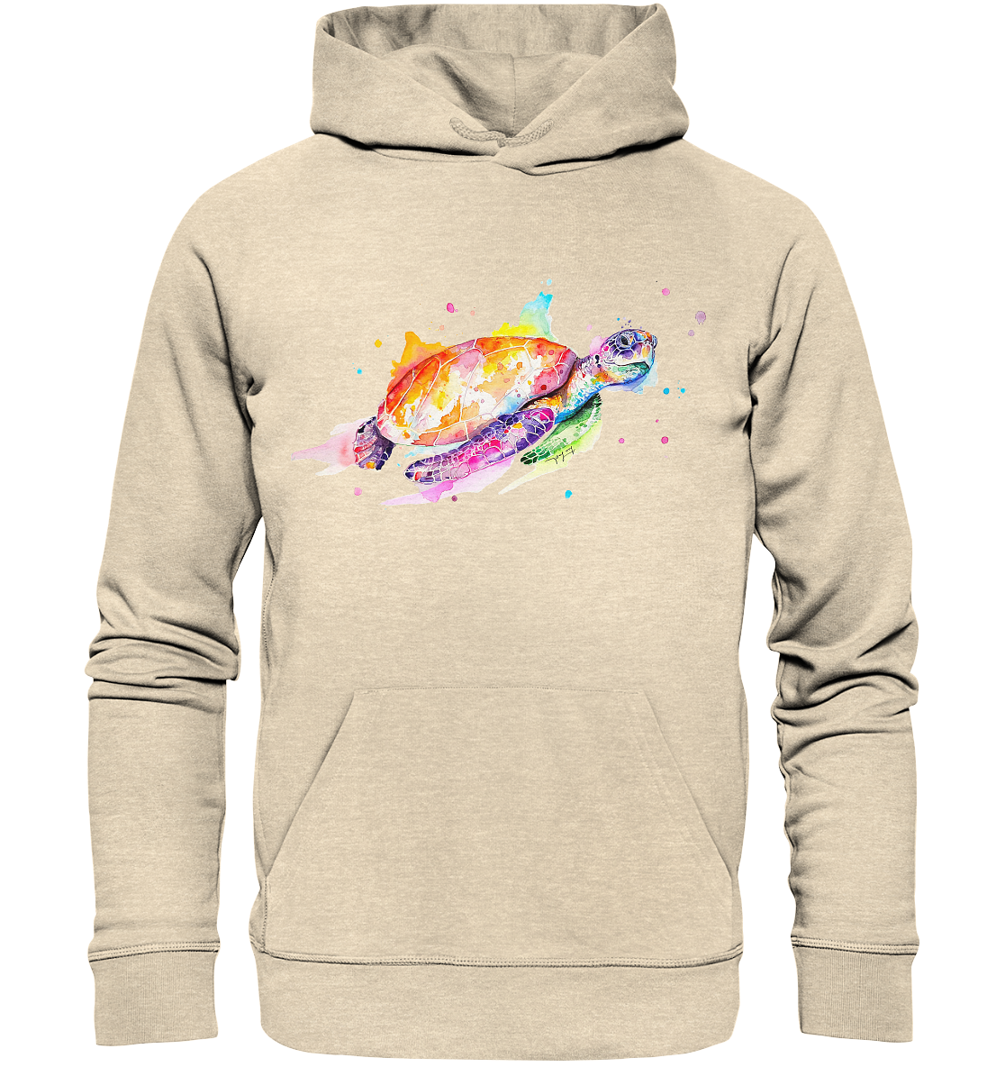 Bunte Meeresschildkröte - Organic Hoodie