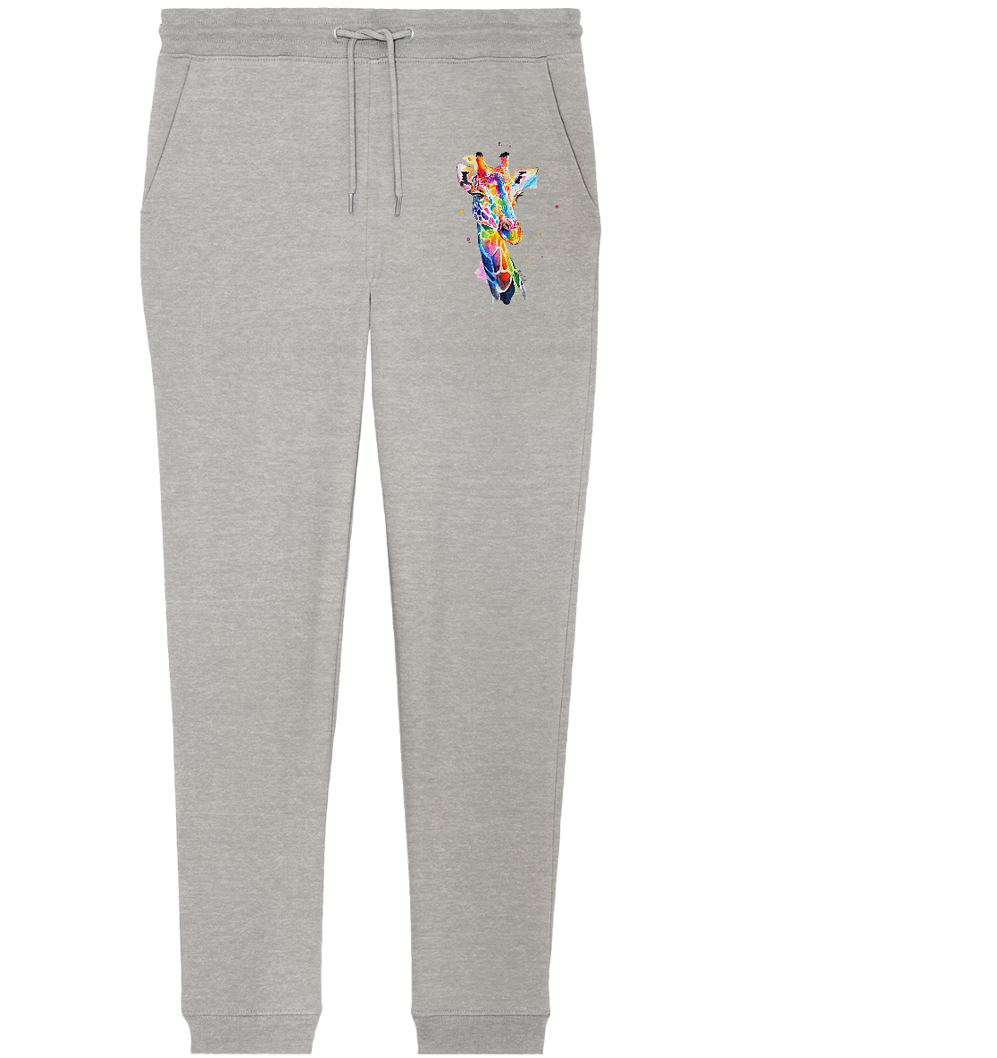 Motiv farbenfrohe Giraffe - Organic Jogger Pants