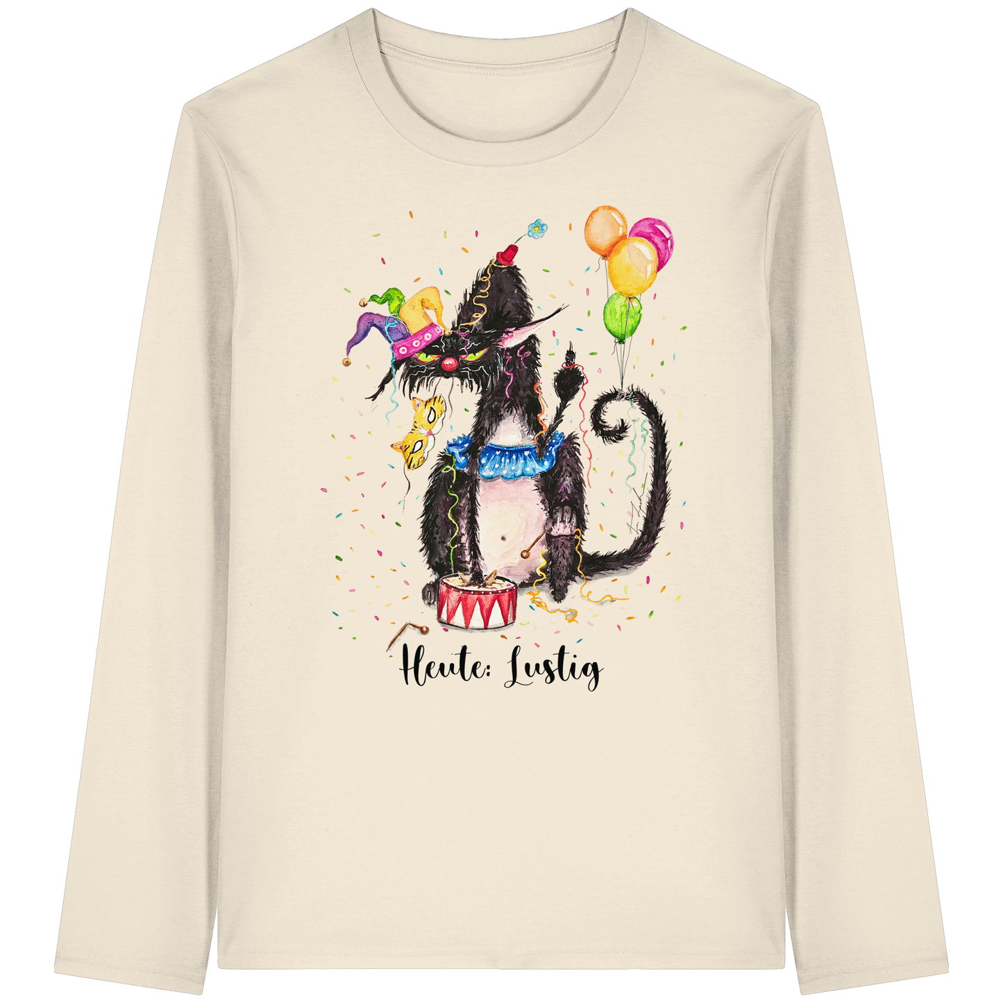 Lustige F*U-Cat - Organic Longsleeve T-Shirt