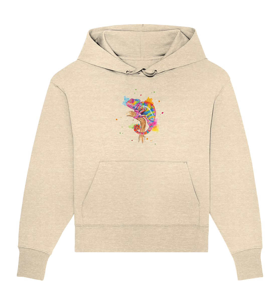 Buntes Chamäleon - Organic Oversize Hoodie