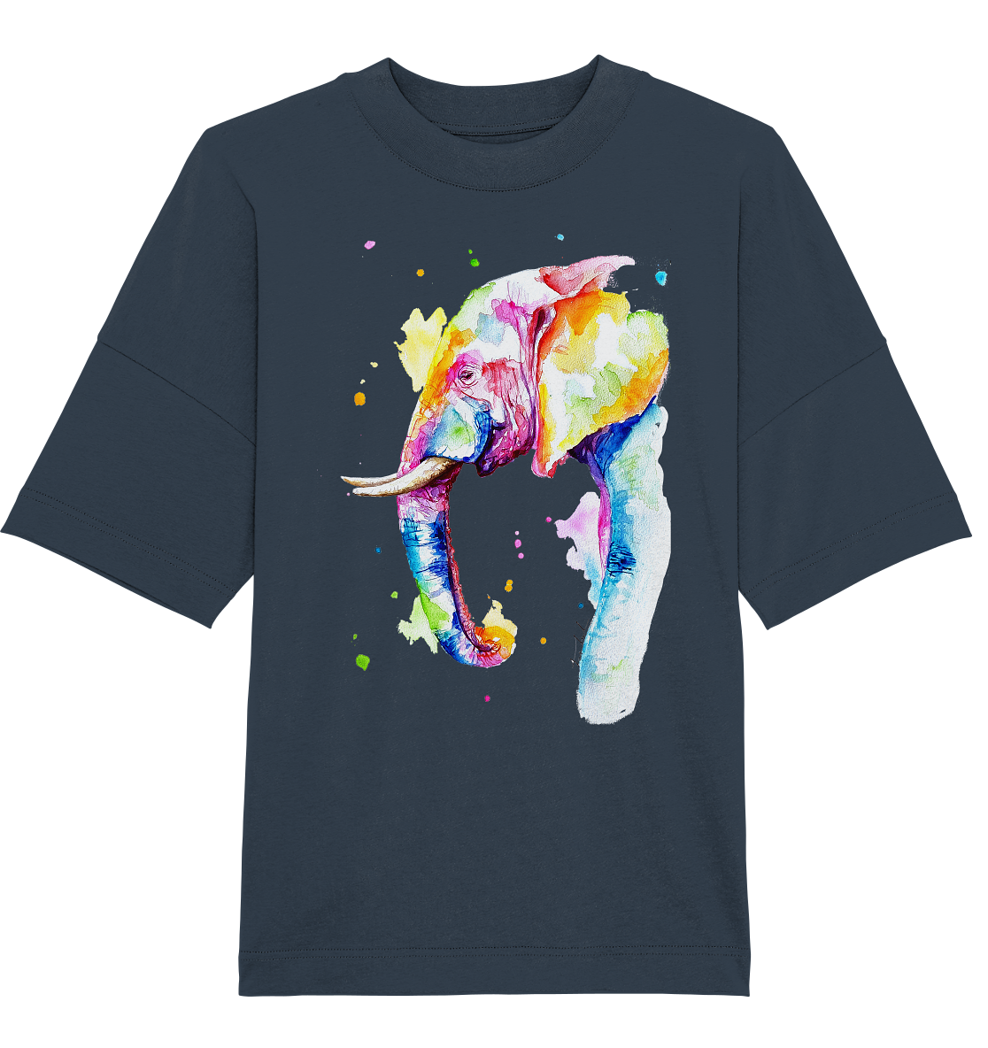 Bunter Elefant - Organic Oversize Shirt