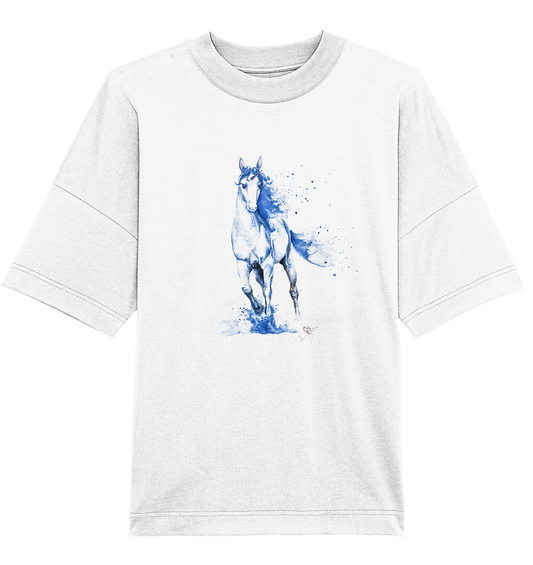 Blaues Einhorn - Organic Oversize Shirt