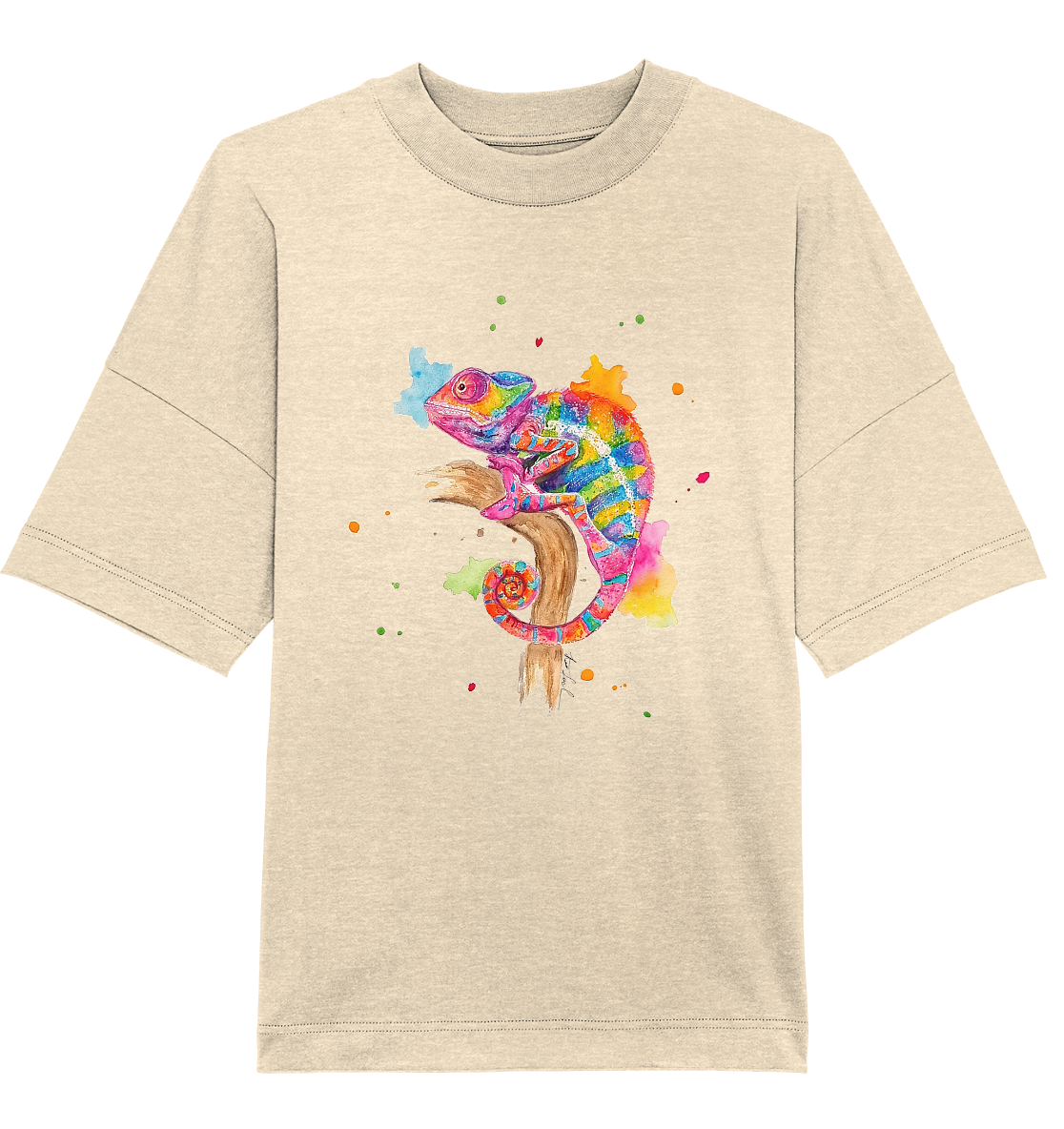 Buntes Chamäleon - Organic Oversize Shirt