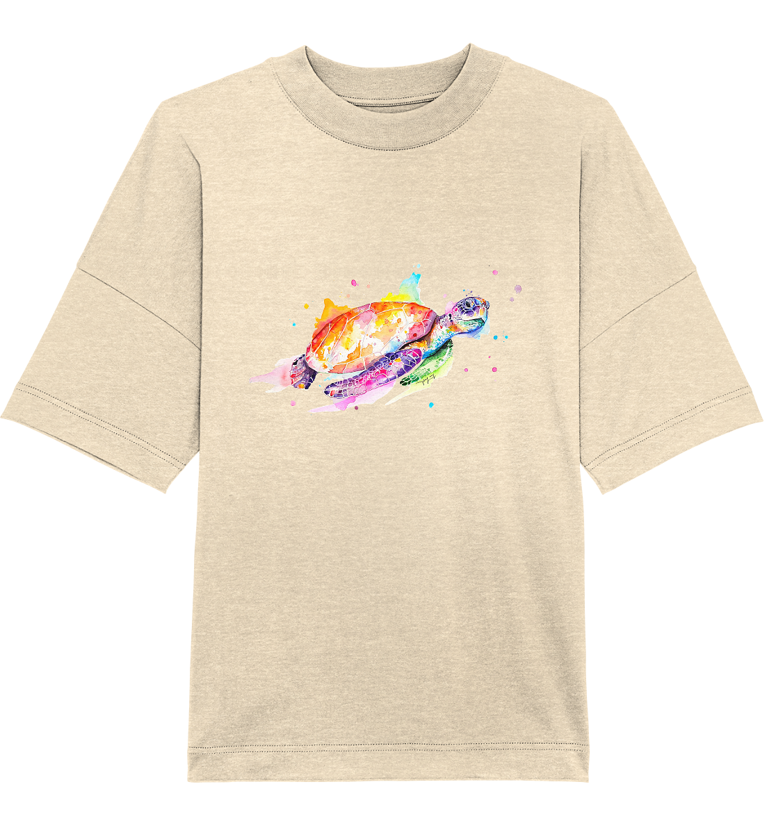 Bunte Meeresschildkröte - Organic Oversize Shirt