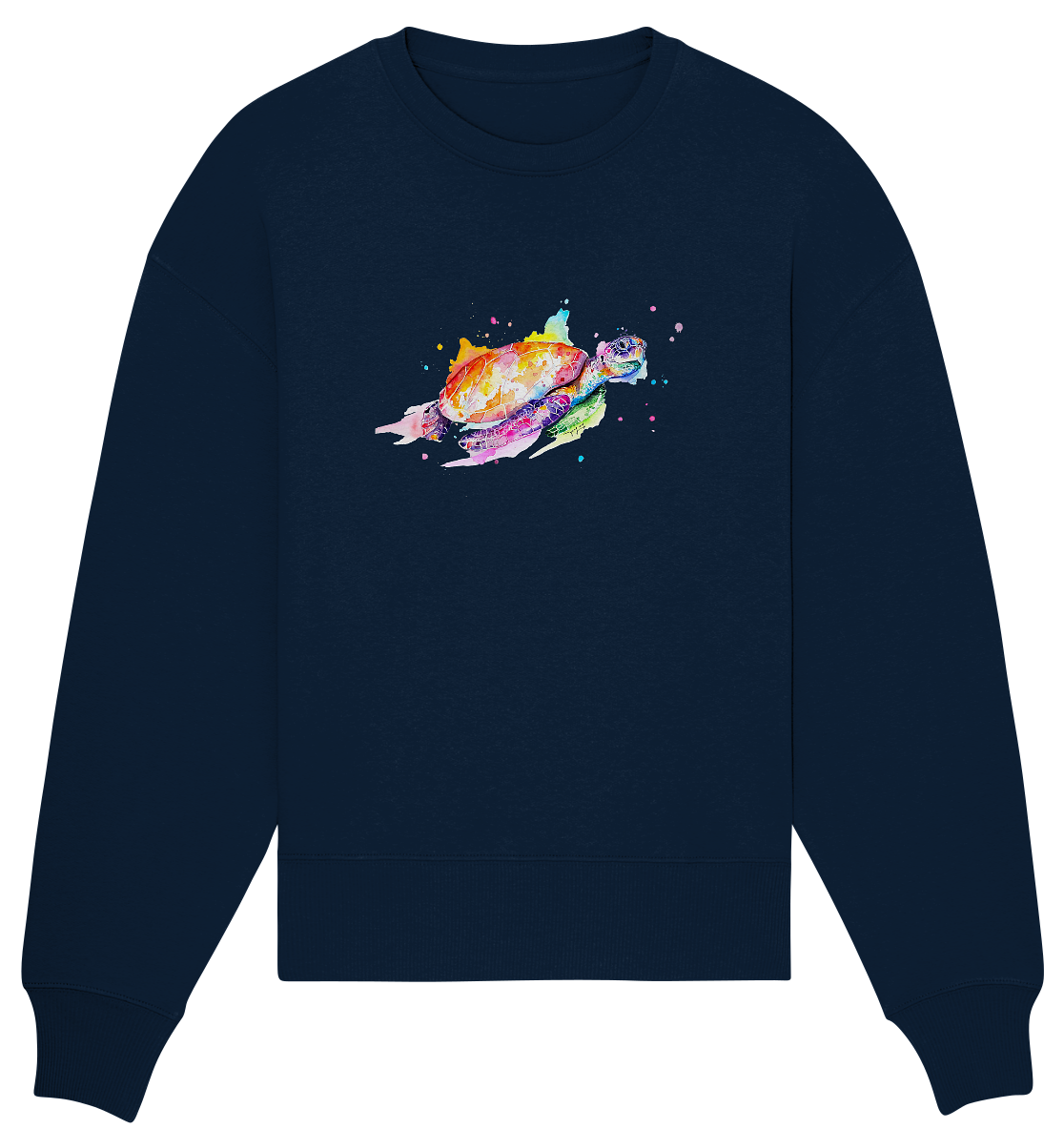 Bunte Meeresschildkröte - Organic Oversize Sweatshirt