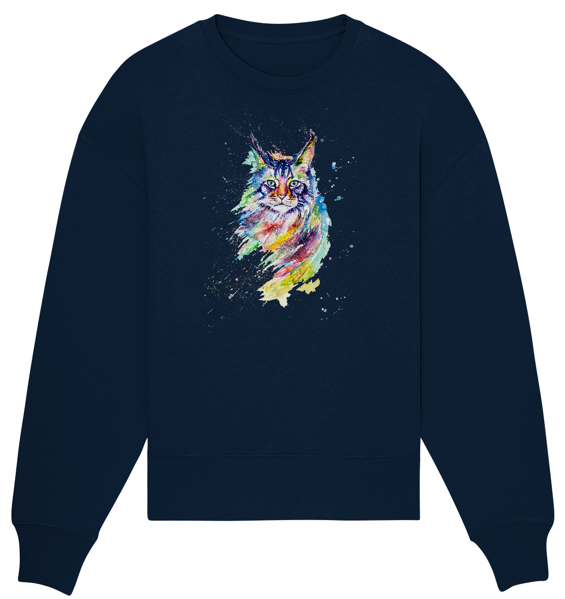 Bunte Katze - Organic Oversize Sweatshirt