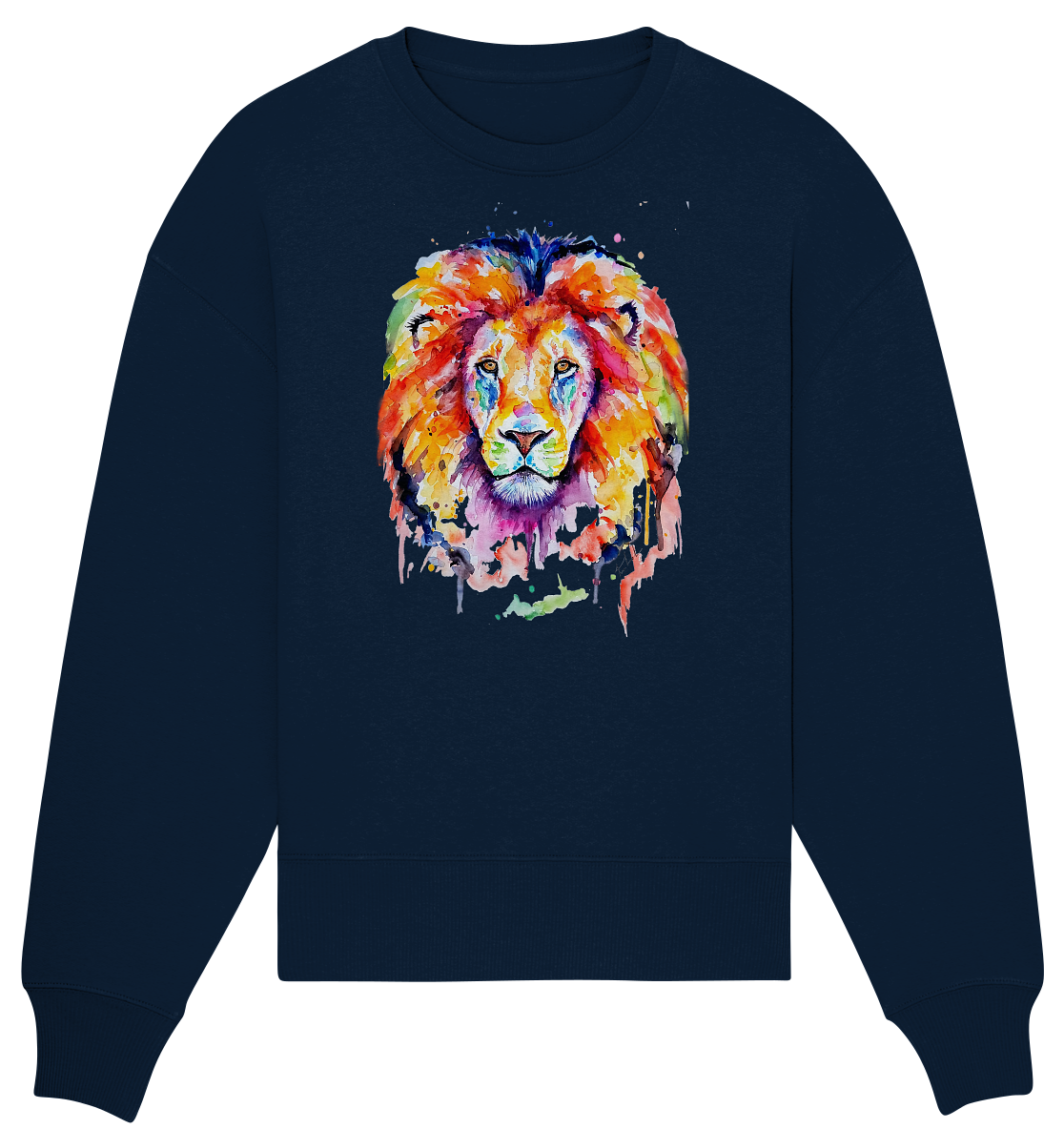 Bunter Löwe - Organic Oversize Sweatshirt