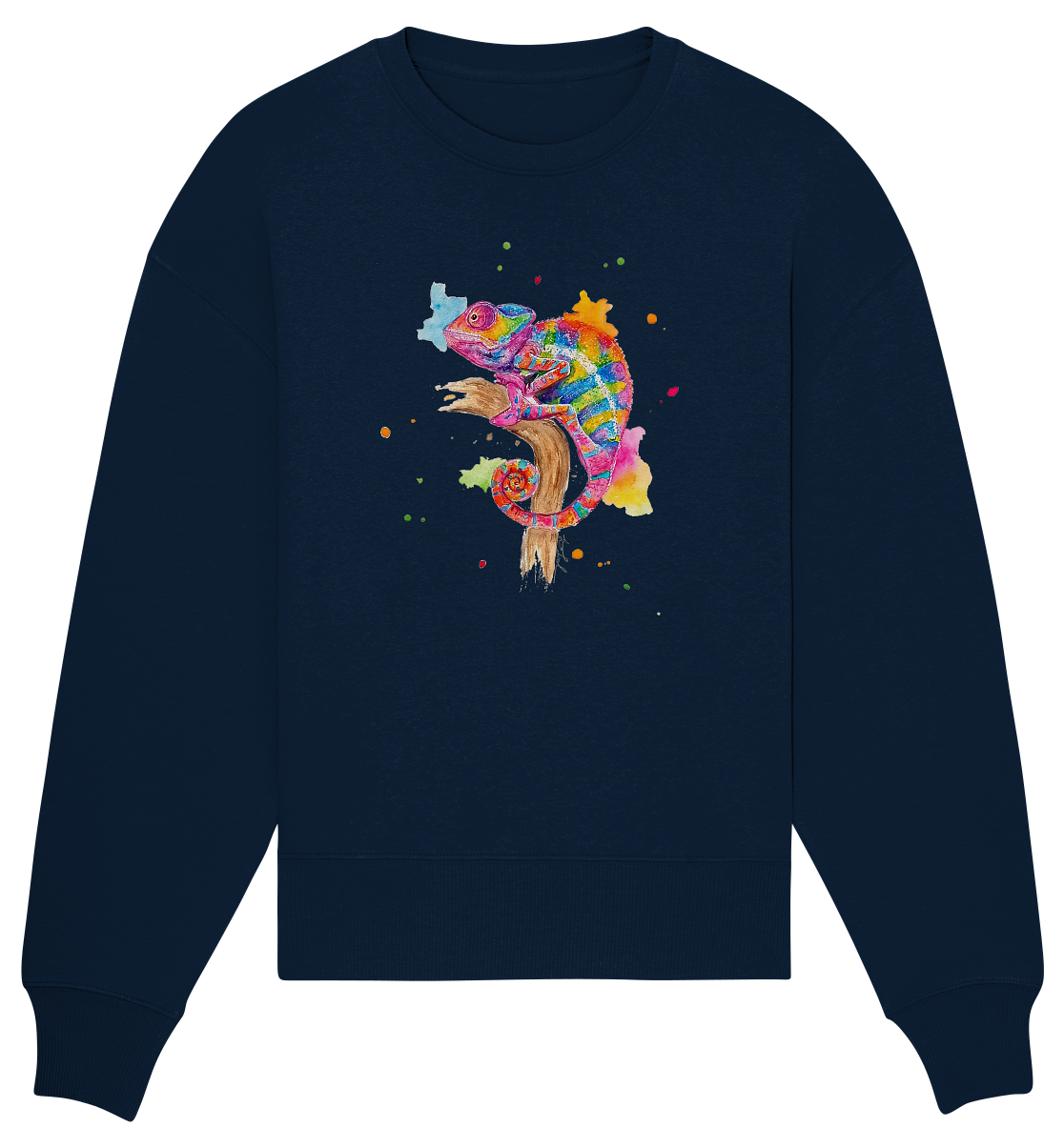 Buntes Chamäleon - Organic Oversize Sweatshirt