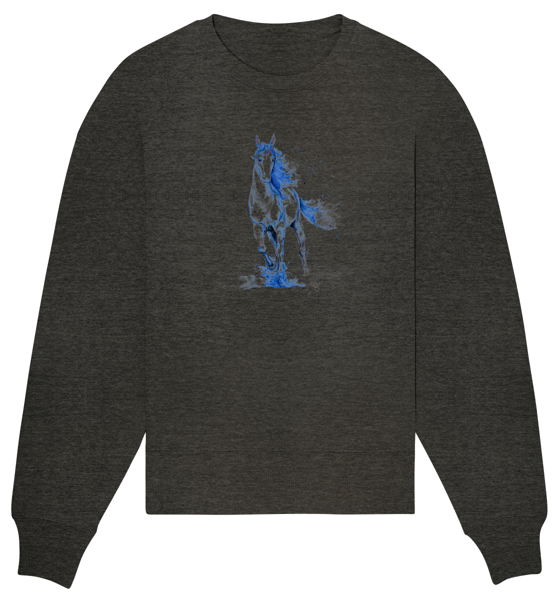 Blaues Einhorn - Organic Oversize Sweatshirt