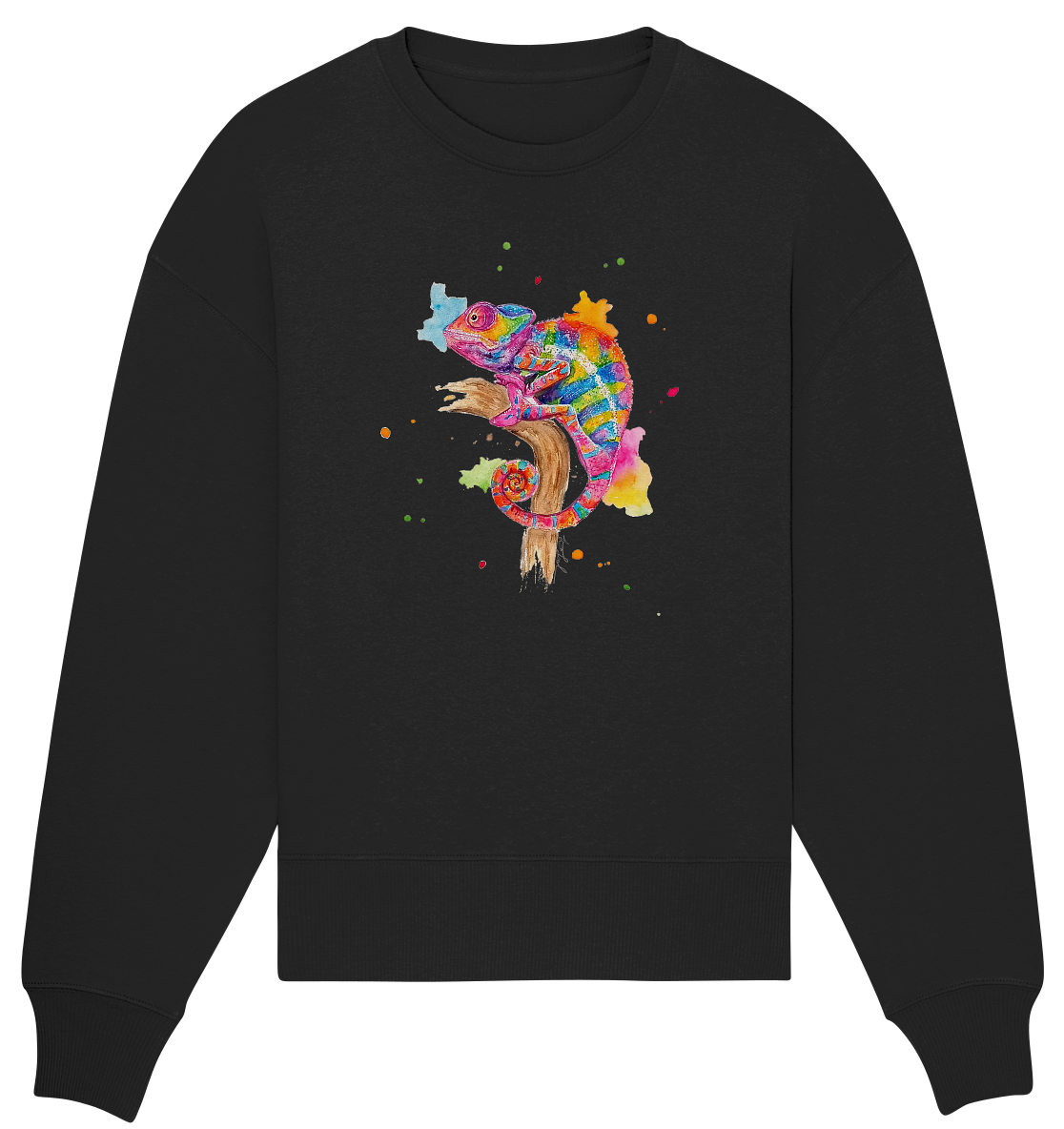 Buntes Chamäleon - Organic Oversize Sweatshirt