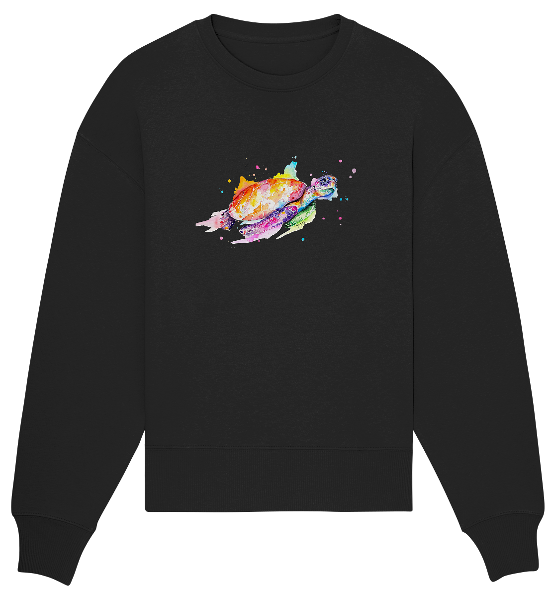 Bunte Meeresschildkröte - Organic Oversize Sweatshirt