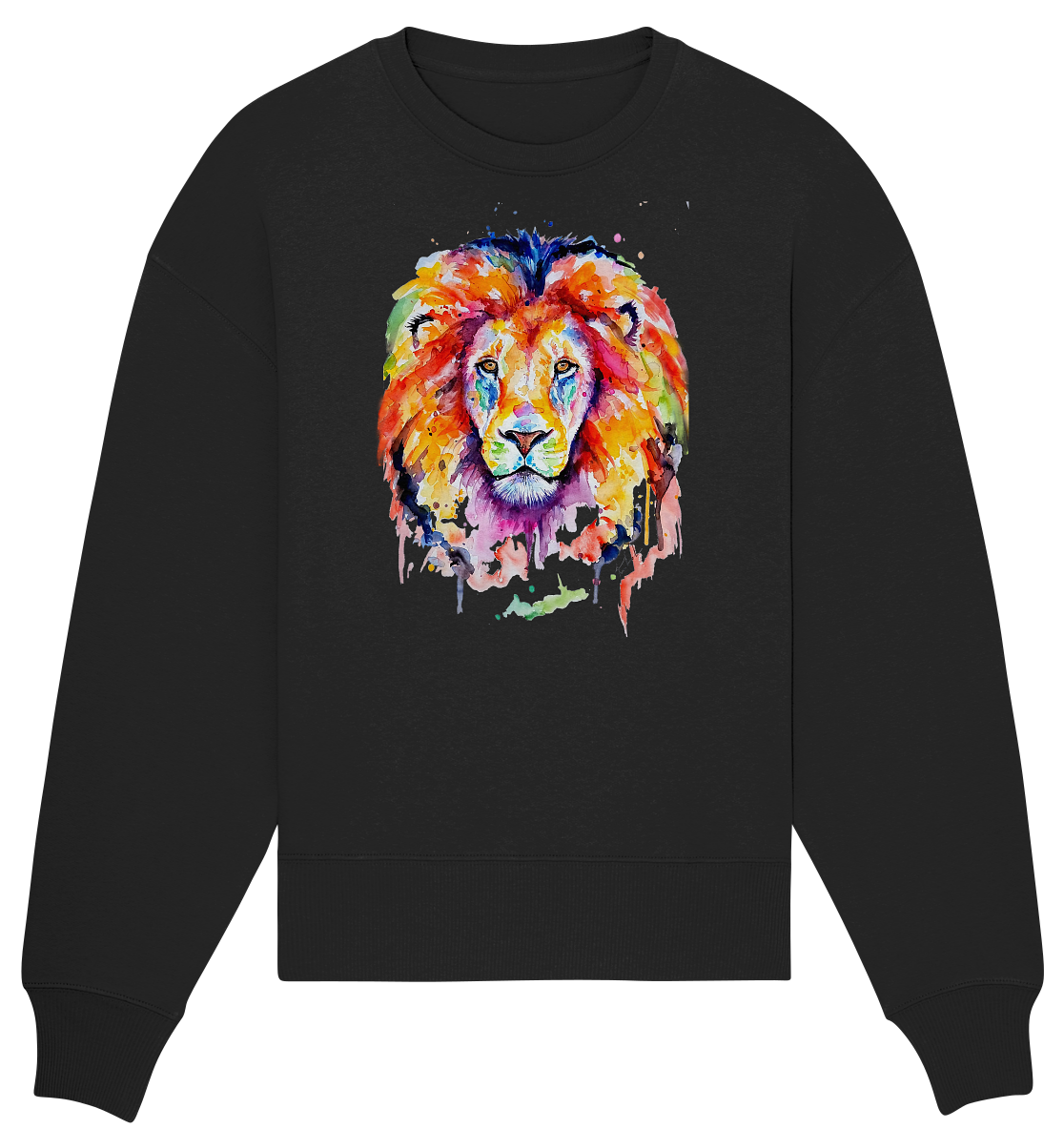 Bunter Löwe - Organic Oversize Sweatshirt