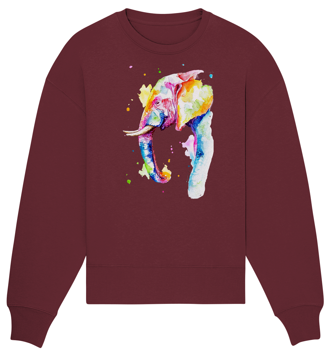 Bunter Elefant - Organic Oversize Sweatshirt