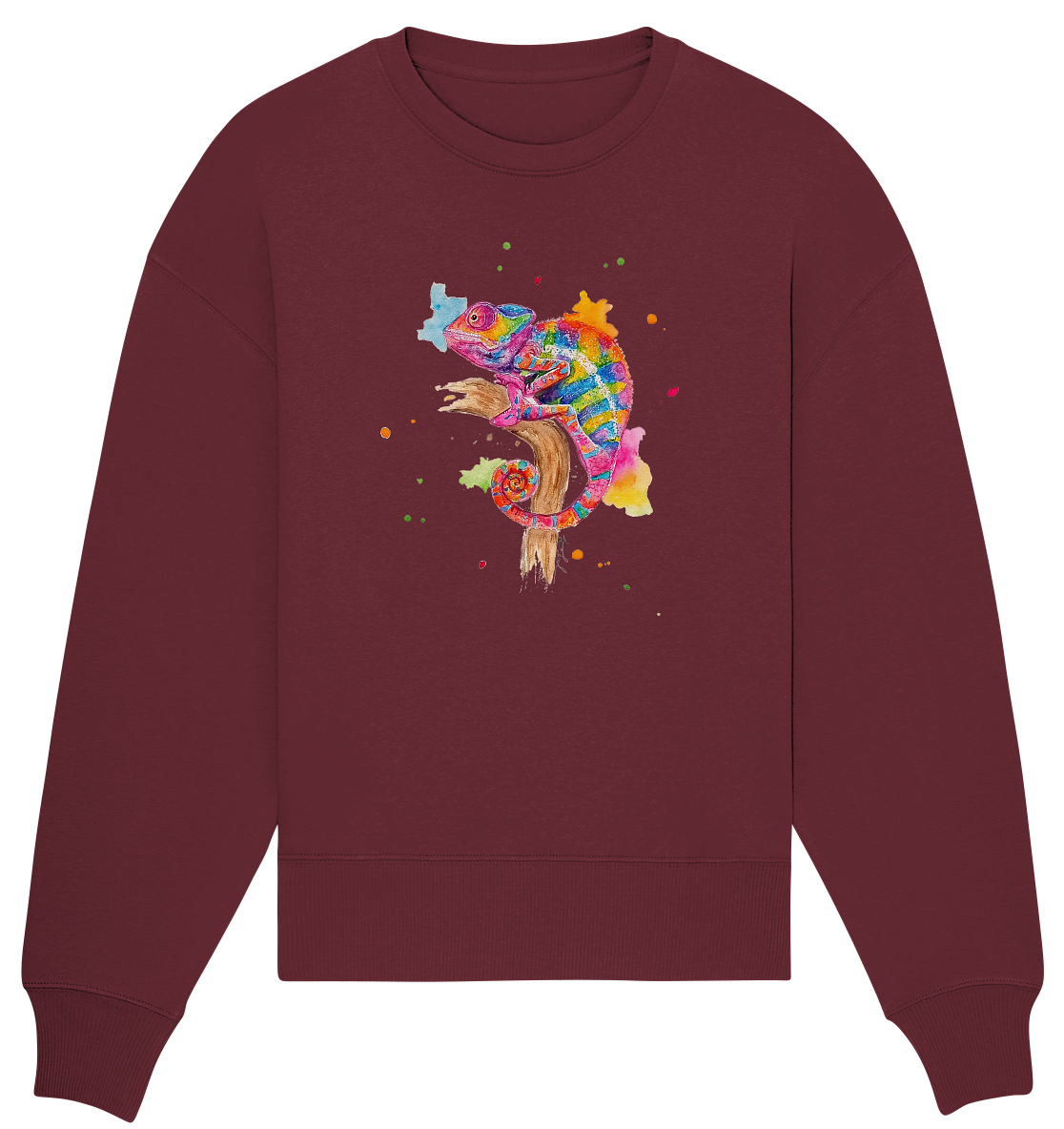 Buntes Chamäleon - Organic Oversize Sweatshirt