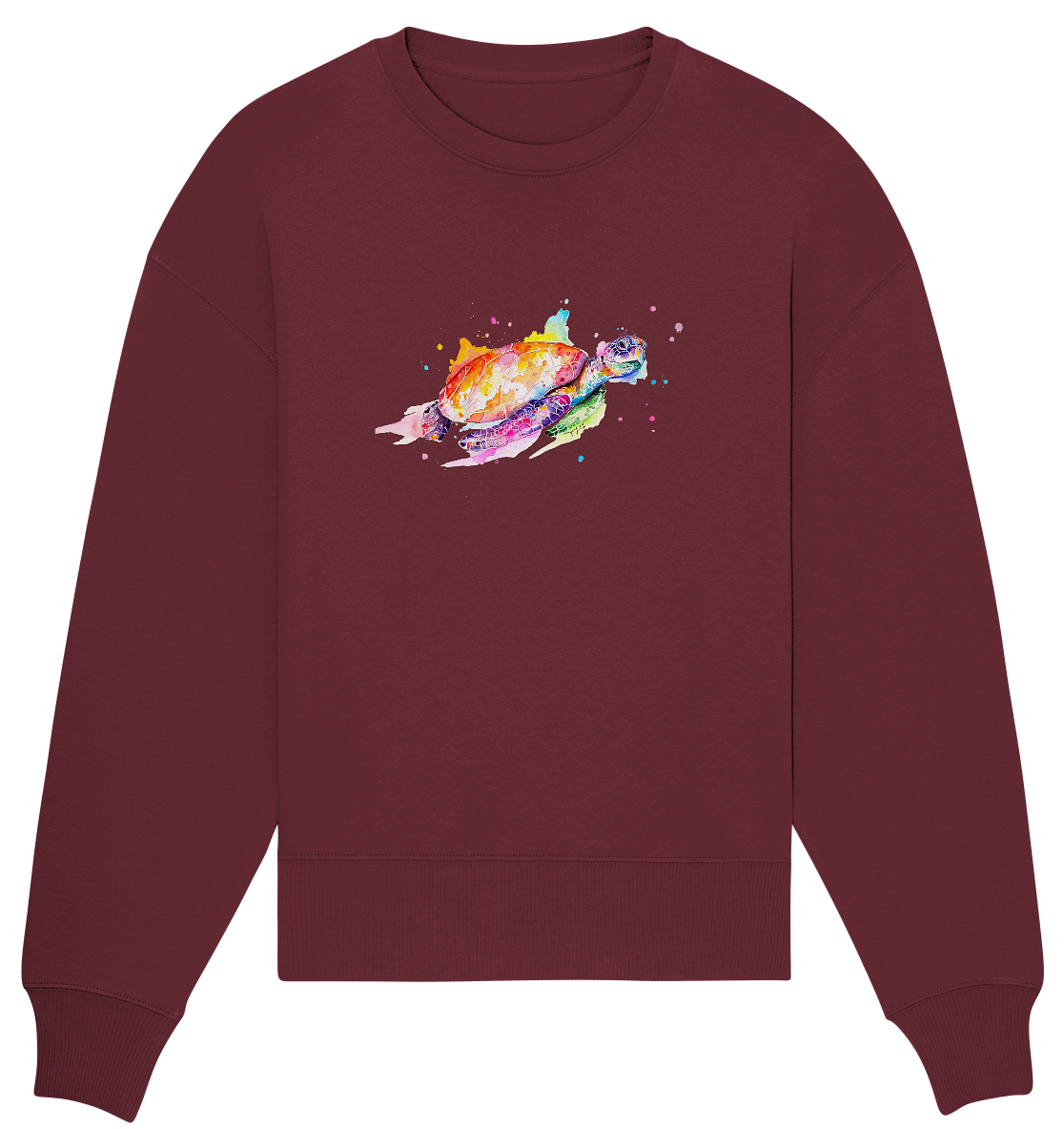 Bunte Meeresschildkröte - Organic Oversize Sweatshirt