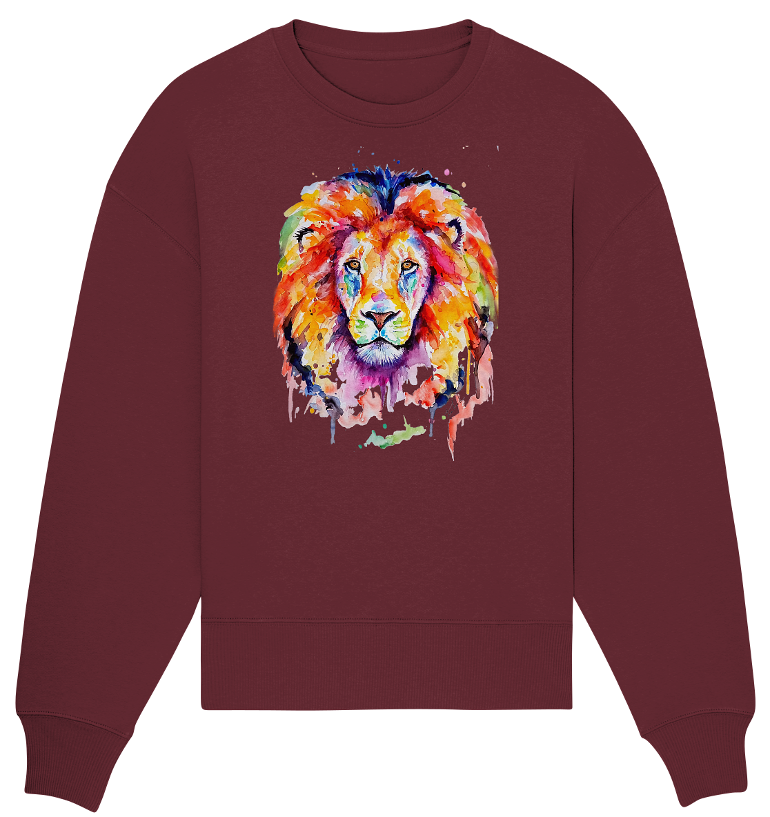 Bunter Löwe - Organic Oversize Sweatshirt