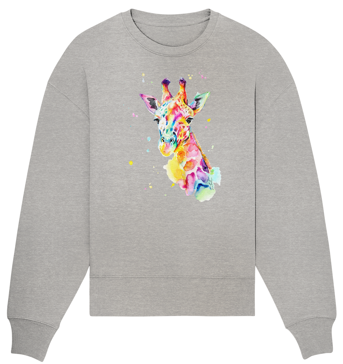 Bunte Giraffe - Organic Oversize Sweatshirt