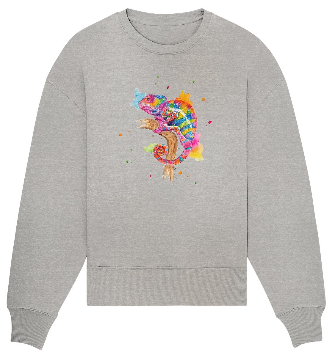 Buntes Chamäleon - Organic Oversize Sweatshirt