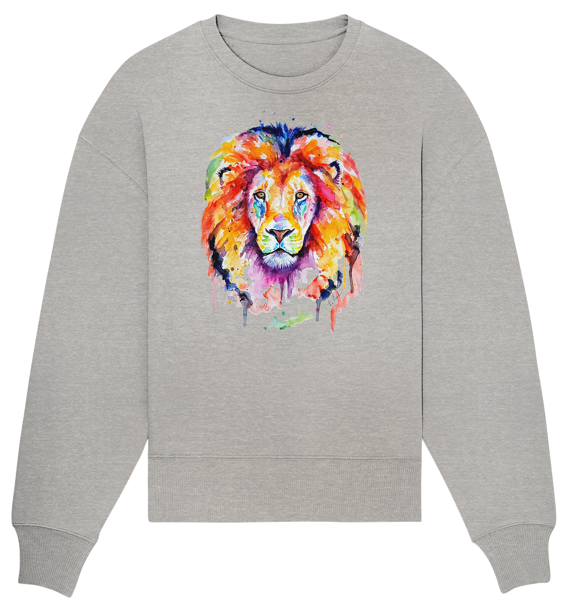 Bunter Löwe - Organic Oversize Sweatshirt