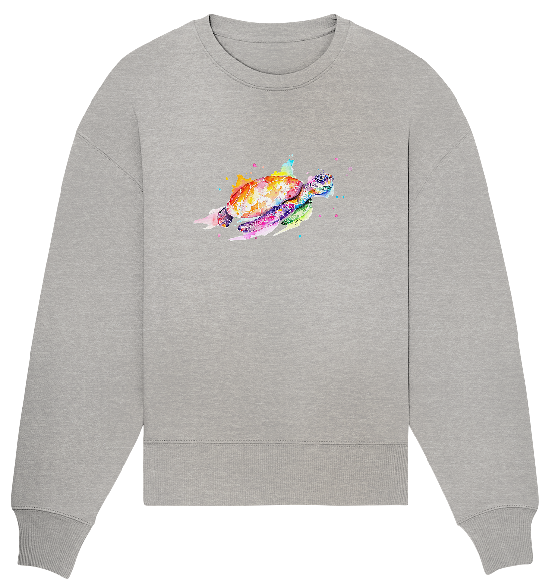 Bunte Meeresschildkröte - Organic Oversize Sweatshirt