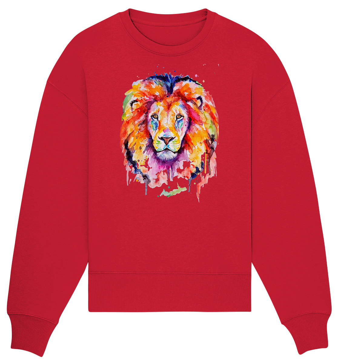 Bunter Löwe - Organic Oversize Sweatshirt