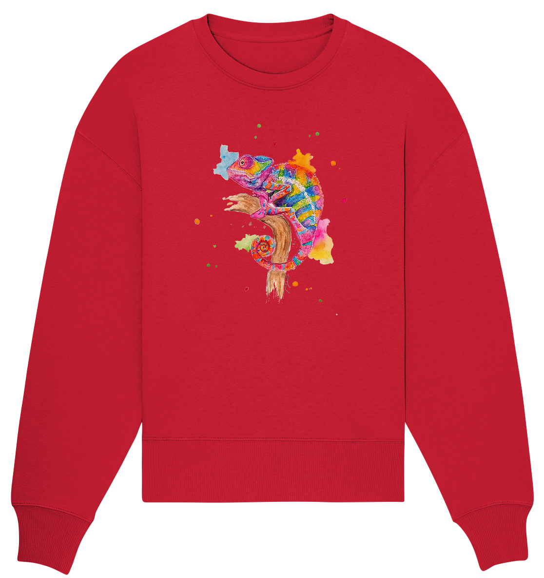 Buntes Chamäleon - Organic Oversize Sweatshirt