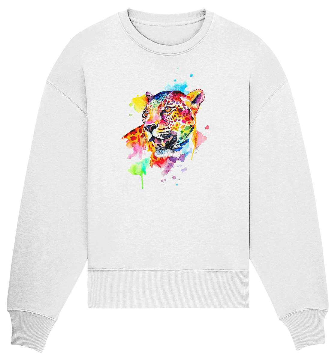 Bunter Leopard - Organic Oversize Sweatshirt