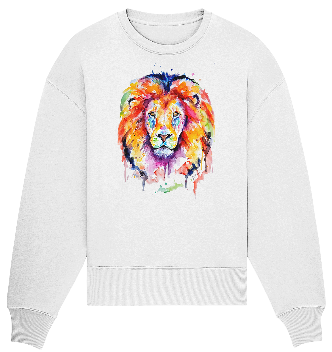 Bunter Löwe - Organic Oversize Sweatshirt