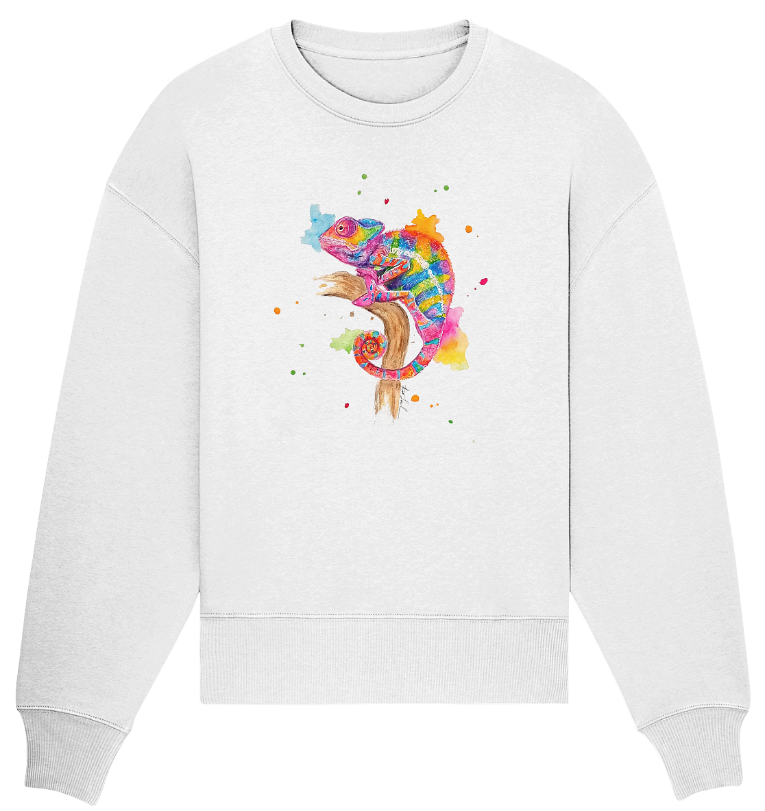 Buntes Chamäleon - Organic Oversize Sweatshirt