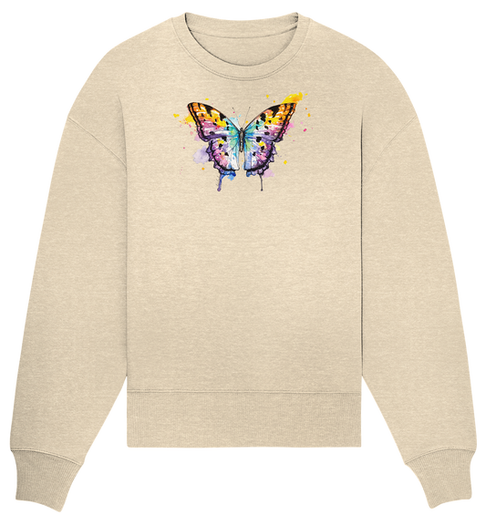 Bunter Schmetterling - Organic Oversize Sweatshirt
