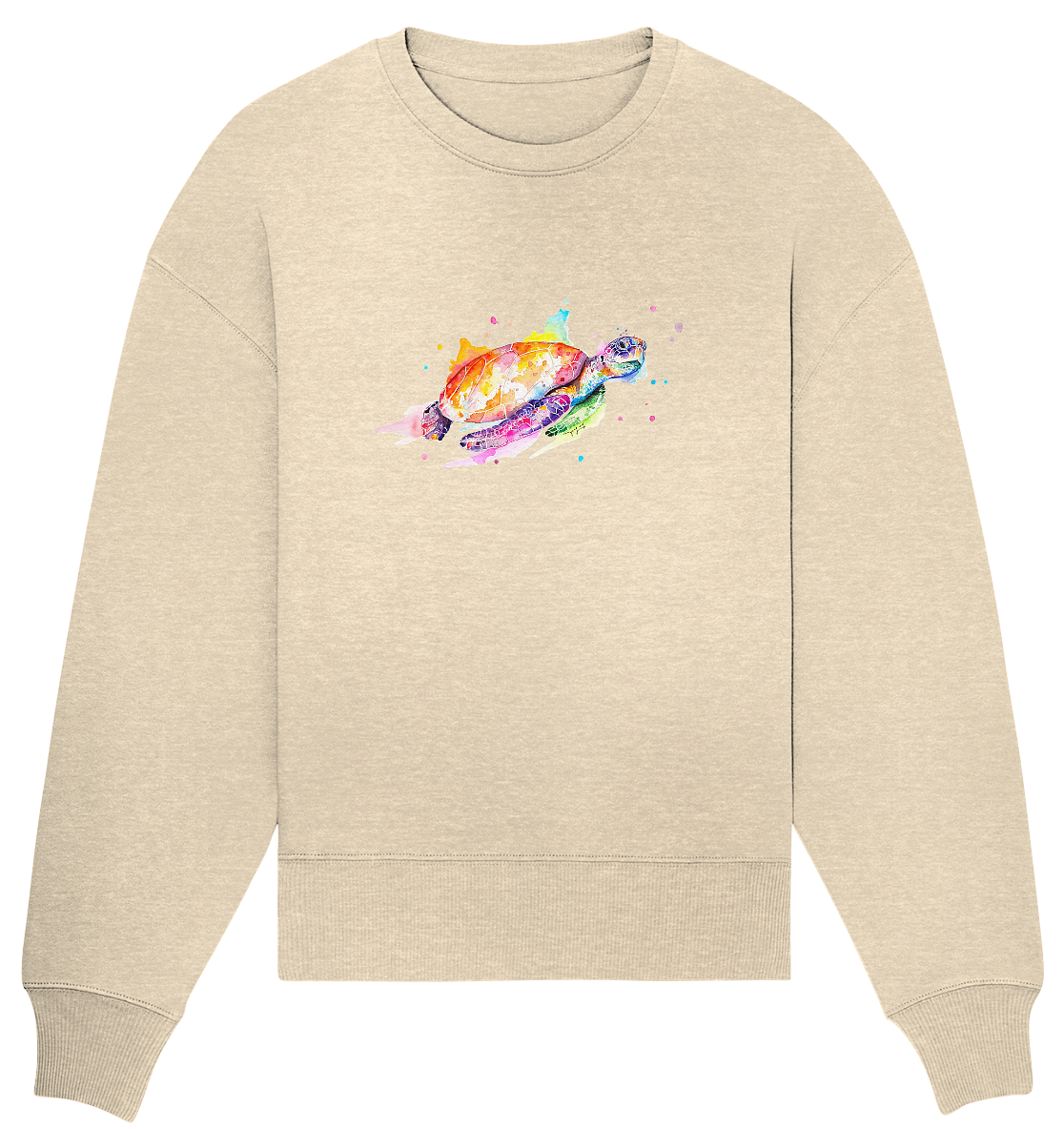 Bunte Meeresschildkröte - Organic Oversize Sweatshirt