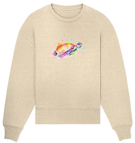 Bunte Meeresschildkröte - Organic Oversize Sweatshirt