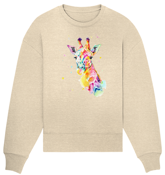 Bunte Giraffe - Organic Oversize Sweatshirt