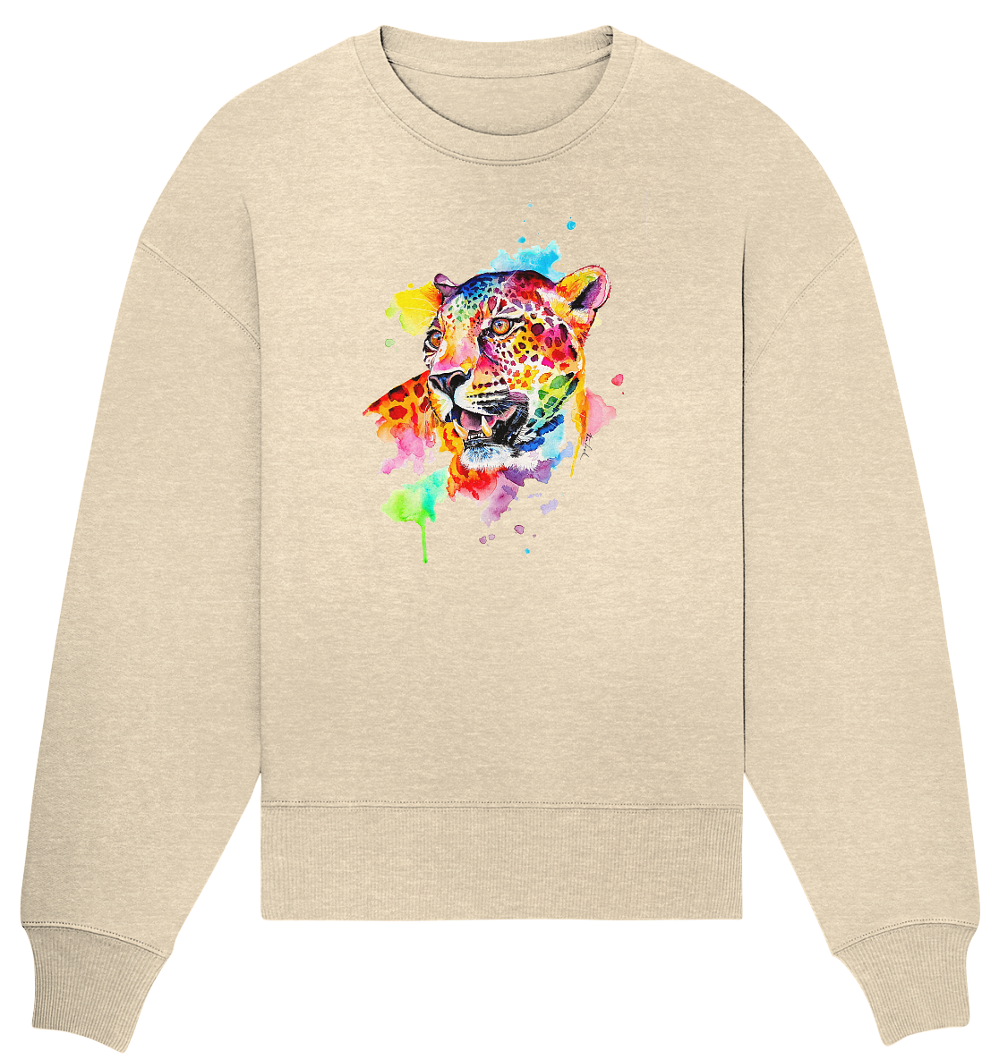 Bunter Leopard - Organic Oversize Sweatshirt