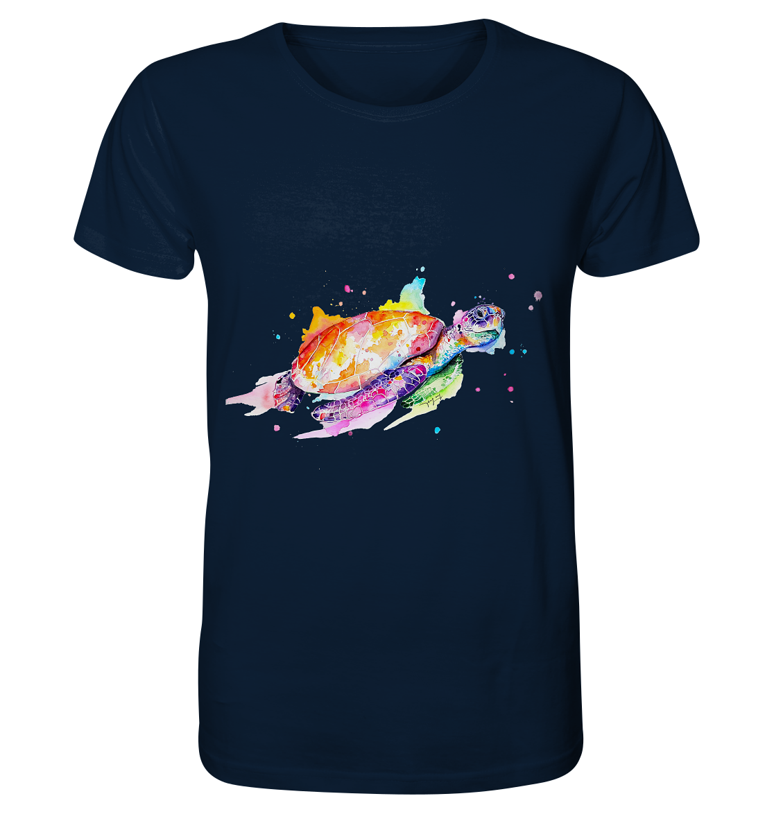 Bunte Meeresschildkröte - Organic Shirt