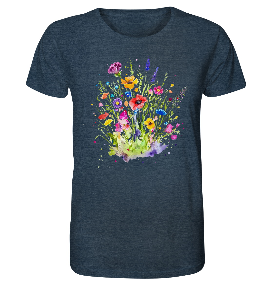 Wildblumen in Aquarell - Organic Shirt