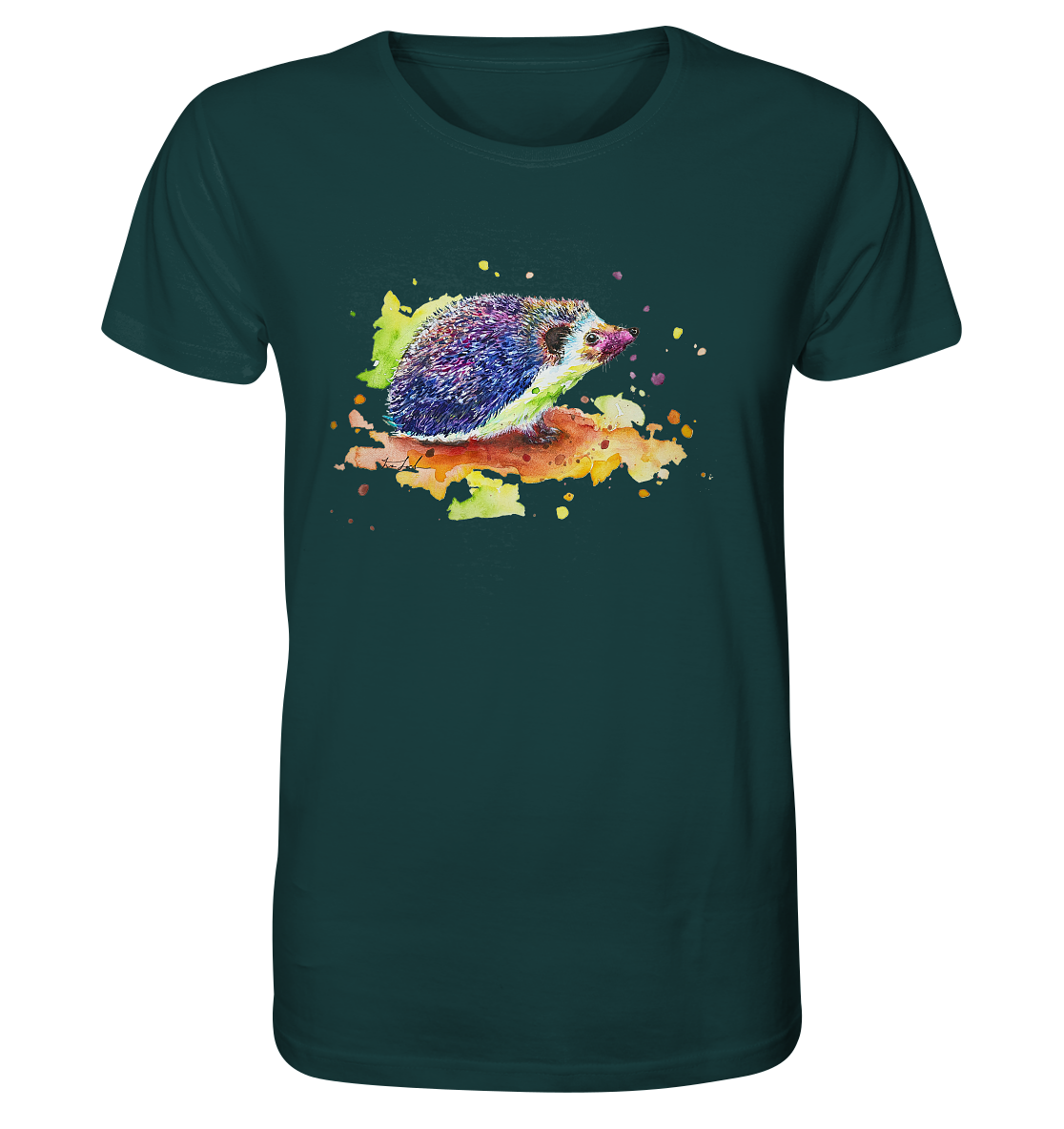 Motiv farbenfroher Igel - Organic Shirt