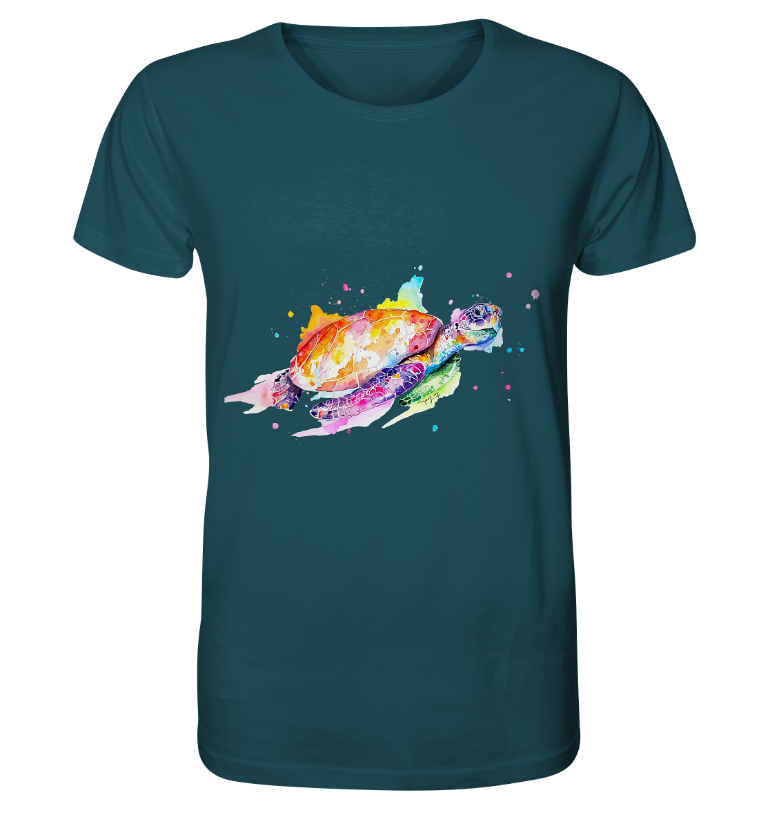 Bunte Meeresschildkröte - Organic Shirt