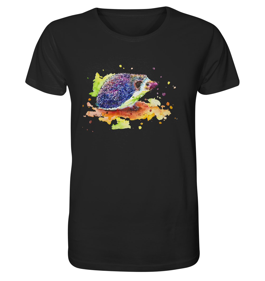 Motiv farbenfroher Igel - Organic Shirt