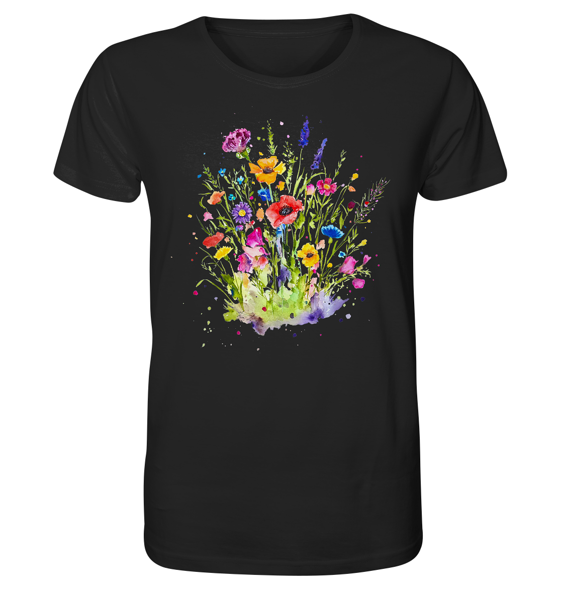 Wildblumen in Aquarell - Organic Shirt