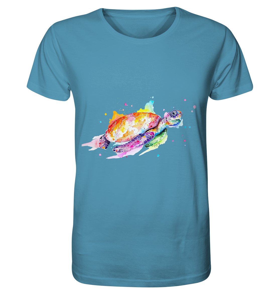 Bunte Meeresschildkröte - Organic Shirt